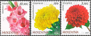 Молдова, 2023, Хризантемы, 3 марки